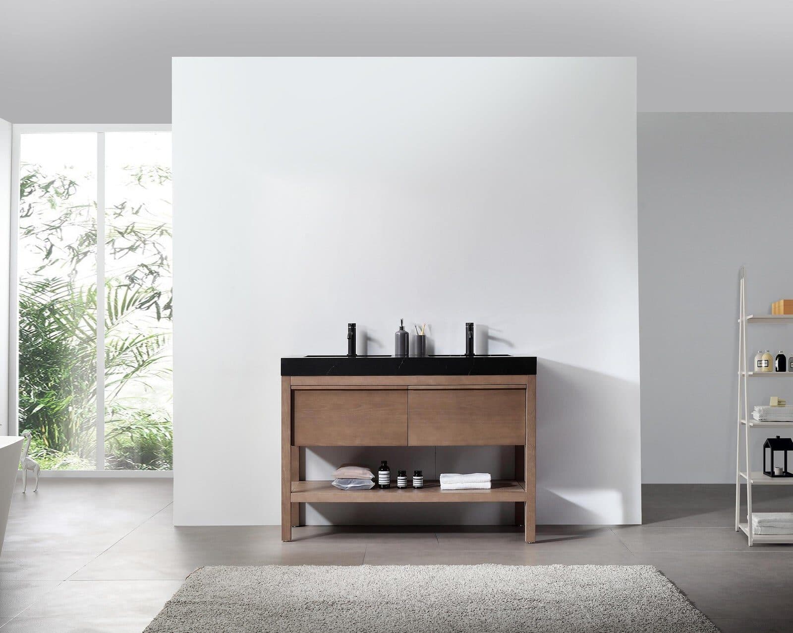 48” Chestnut Oak Freestanding Modern Bathroom Vanity